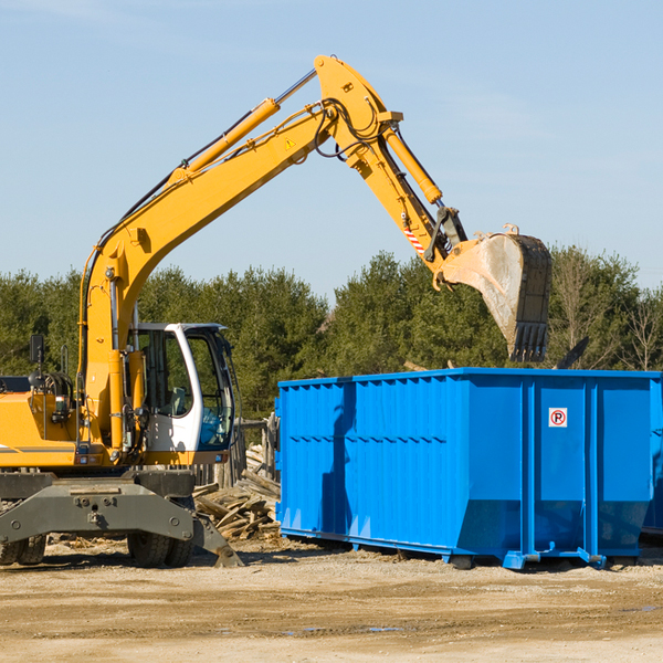 what size residential dumpster rentals are available in East Franklin